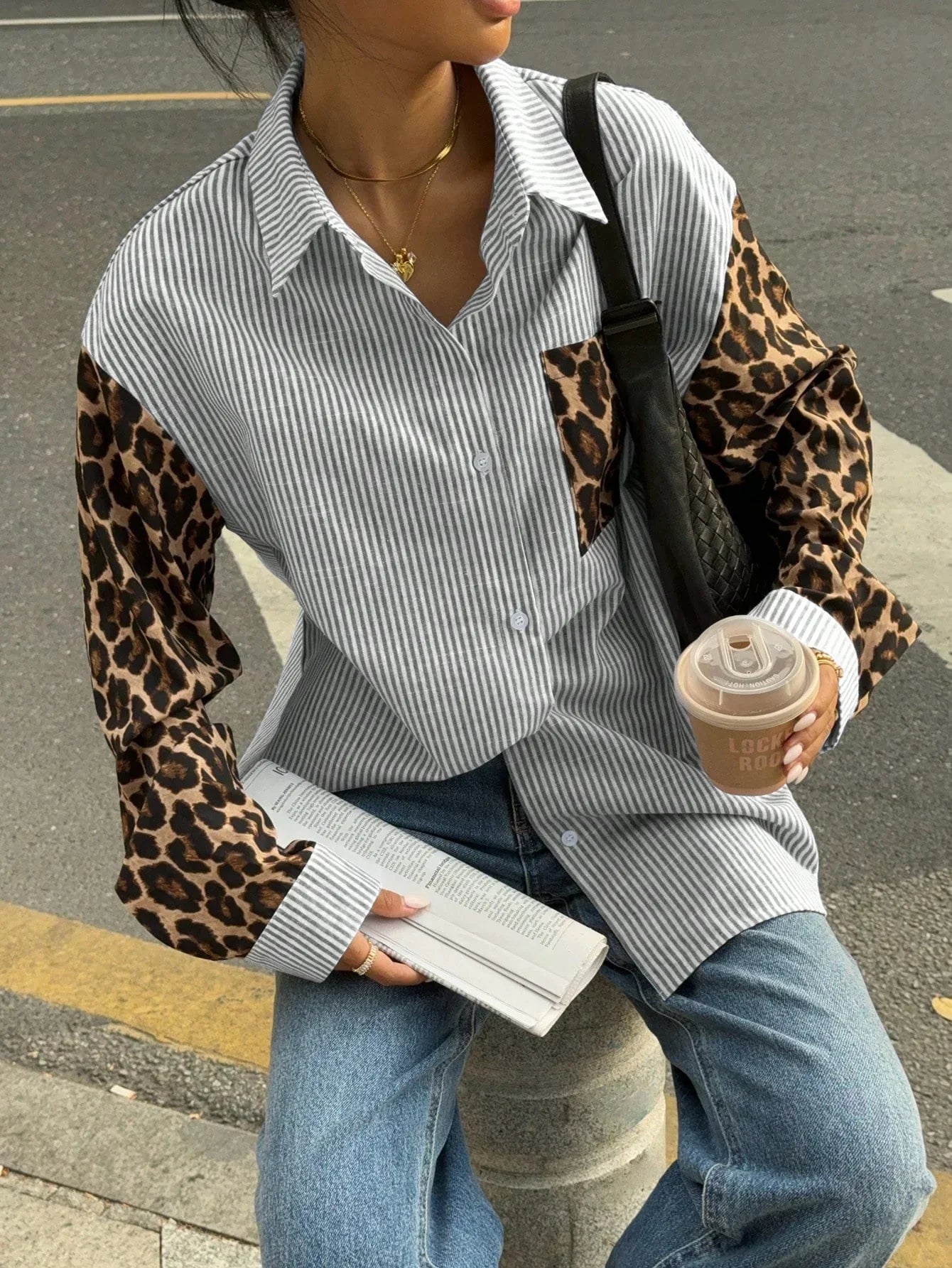 Lenora™ | Bluse mit Leeuwdetails – Opvallend, Casual & Streetstyle-klaar