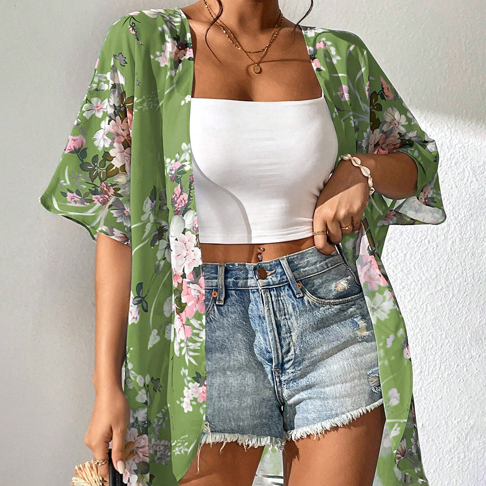Cora™ | Bedruckte Strandjacke