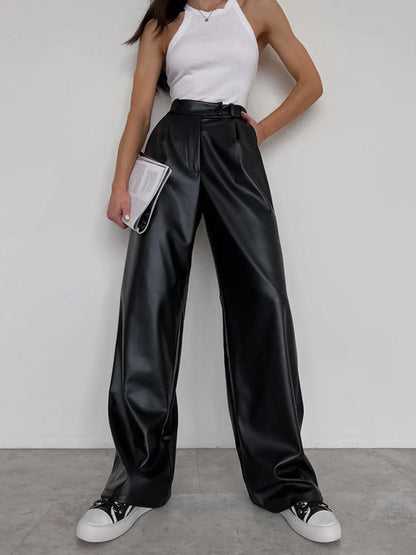 Milla™ | Baggy-Hose in Lederoptik