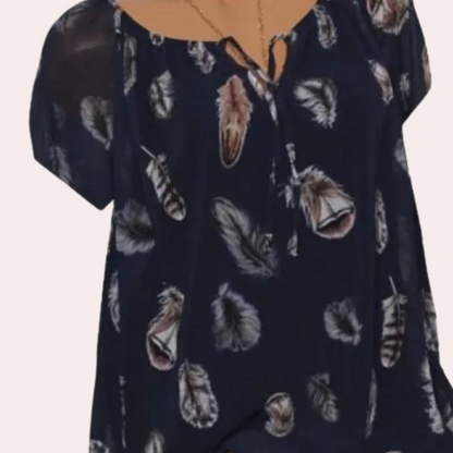 Megan™ | Off-Shoulder Top mit Veerprint
