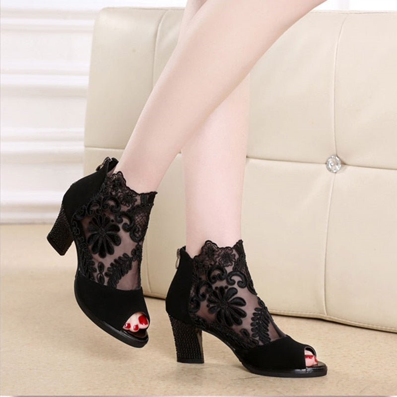 Katie™ | Absatzsandalen aus Mesh