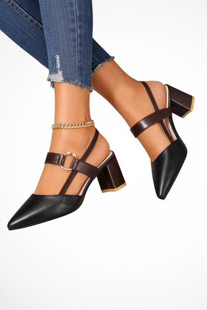 Harriet | Damensandalen mit Fersenriemen und mit Blockabsatz