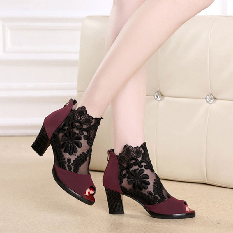 Katie™ | Absatzsandalen aus Mesh
