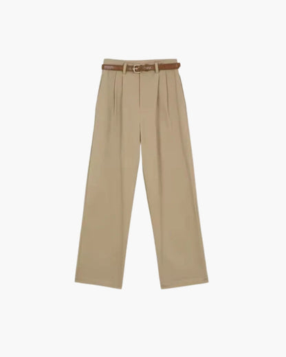 Ava™ | Plissierte Baggy-Hose mit Gürtel