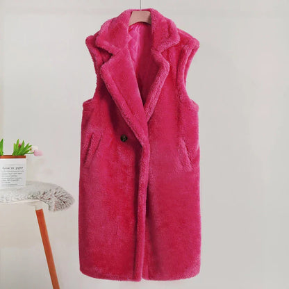 Amara™ | Ärmelloser Teddy-Mantel für Damen
