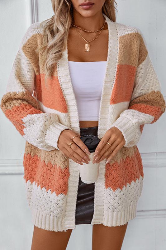 Gebreide™ | Gestreepte Cardigan | Acryl | Kleurrijk und Gezellig