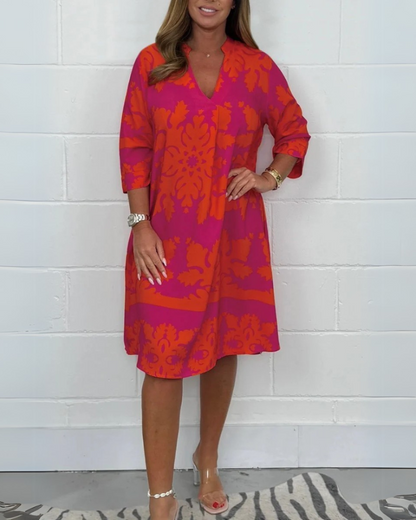 Barola™ | Boho-Kleid mit V-Ausschnitt