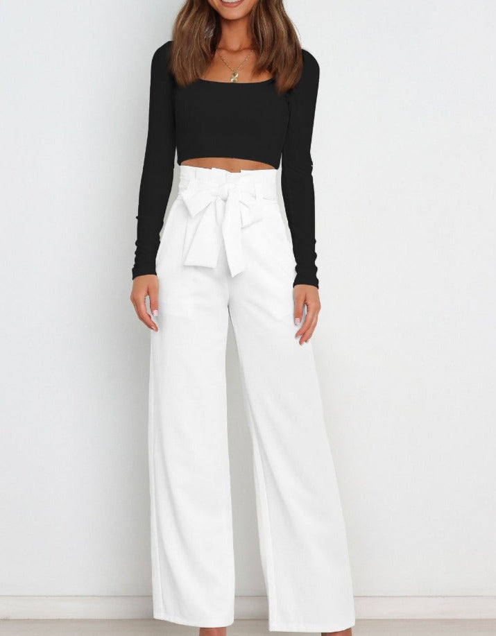 Gudrun™ | Stoffhose mit Schleife