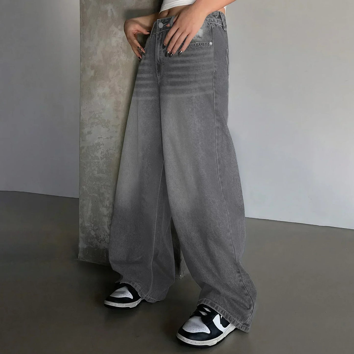 Clara™ | Baggy Wide-Leg-Jeans