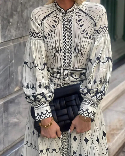Eulalia™ | Boho-Kleid mit Stehkragen