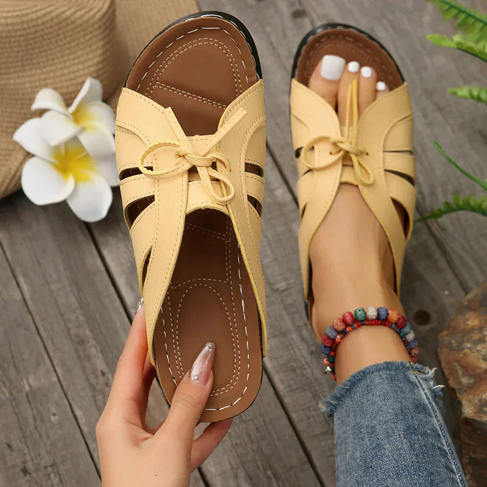 Mirella™ | Keilsandalen mit Knotendetail