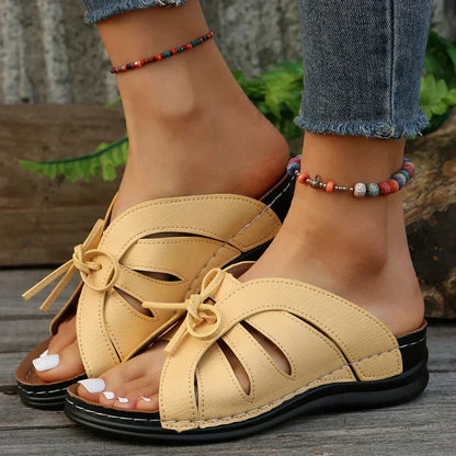 Mirella™ | Keilsandalen mit Knotendetail