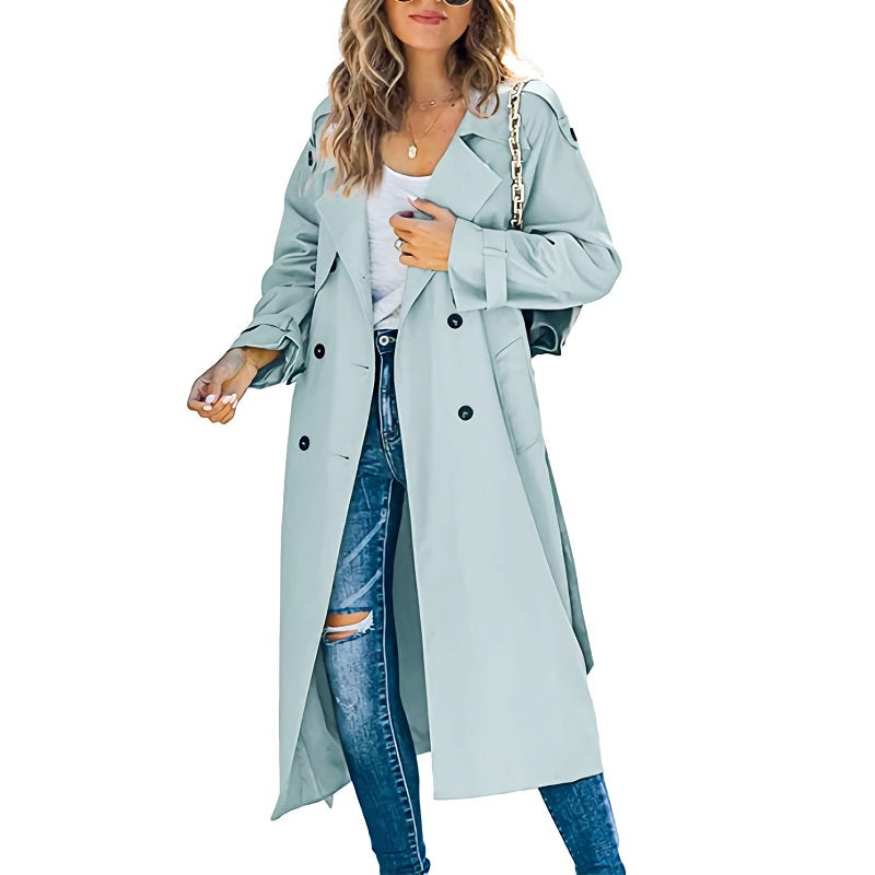 Sara™ | Langer Damen-Trenchcoat
