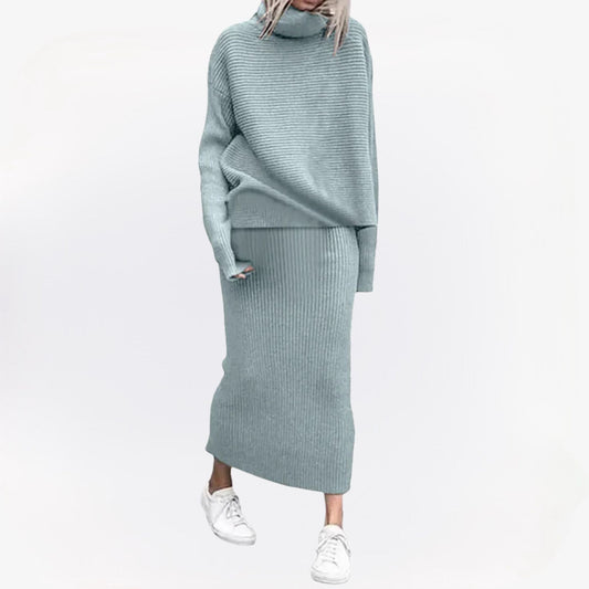 Montero™ | Zweiteiler mit Rollkragenpullover & Maxi-Rock